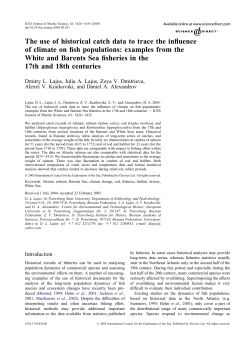 The use of historical catch data to trace the influence of climate on