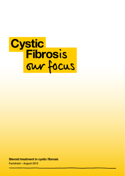 Steroid treatment in cystic fibrosis