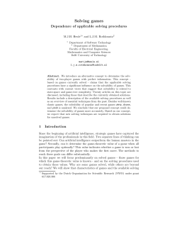 Solving games - UT Computer Science