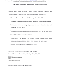 IL-1&alpha; induces cathepsin K in oral cancer cells &ndash; the