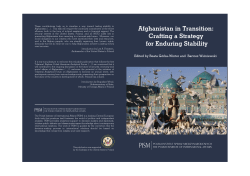 Afghanistan in Transition: Crafting a Strategy for Enduring