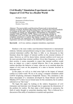 Civil Reality? Simulation Experiments on the Impact of Civil War in a