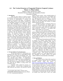 4.4 The Vertical Structure of Tangential Winds in Tropical Cyclones