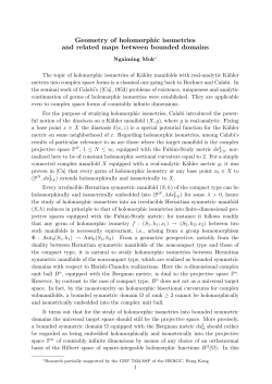Geometry of holomorphic isometries and related maps between