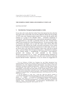 The European debt crisis and European Union law