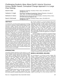 Challenging Students Ideas About Earth`s Interior Structure Using a