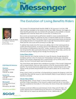 The Evolution of Living Benefits Riders
