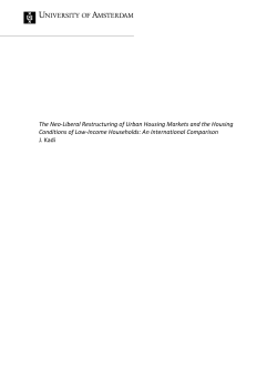 The Neo-Liberal Restructuring of Urban Housing Markets and the