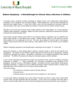 Balloon Sinuplasty - Otolaryngology