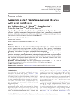 Assembling short reads from jumping libraries with