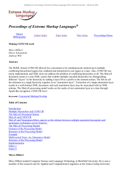Proceedings of Extreme Markup Languages&reg;