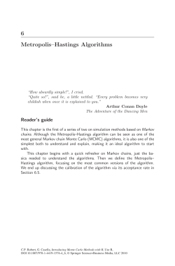 6 Metropolis–Hastings Algorithms