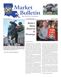 Market Bulletin 06/12/14 - Louisiana Department of Agriculture and