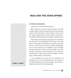 IRAQ AND THE ARAB SPRING