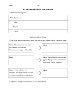 6.1 No Taxation Without Representation