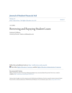 Borrowing and Repaying Student Loans
