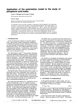 Application of the polarization model to the study of phosphoric acid