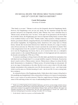 On SOcial Death: the Spang mDa` tSang Family anD 20th century