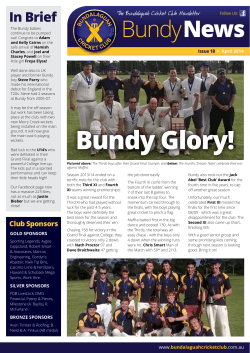 April 2014 - Bundalaguah Cricket Club