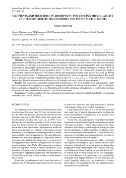 EXCIPIENTS AND THEIR ROLE IN