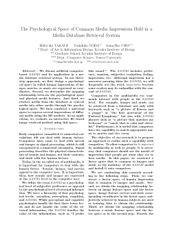 The Psychological Space of Common Media Impressions Held in a