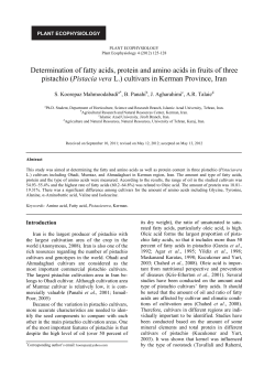 Determination of fatty acids, protein and amino acids in fruits of three