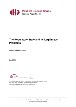 Political Science Series The Regulatory State and its Legitimacy