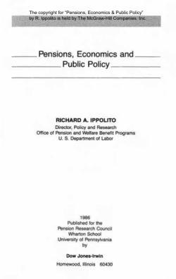 Chapter 2: Infrastructure of Pensions: Tax Policy in the United States