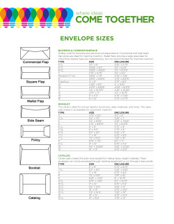 envelope sizes - Craftmaster Printers, Inc.