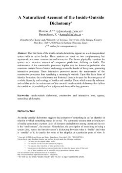 A naturalized account of the inside