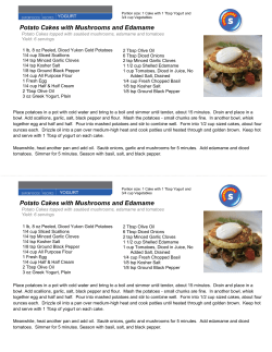 Potato Cakes with Mushrooms and Edamame