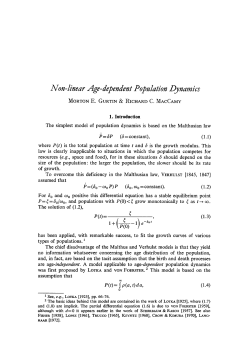 Non-linear age-dependent population dynamics