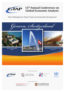 15th Annual Conference on Global Economic Analysis