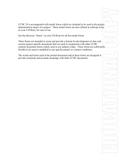 CCDC 24 is accompanied with model forms which are