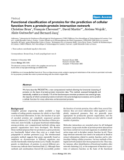 Functional classification of proteins for the prediction of cellular