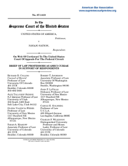 Brief of respondent for United States of America v. Navajo Nation, 07