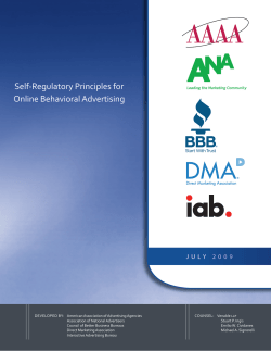 Self-Regulatory Principles for Online Behavioral Advertising