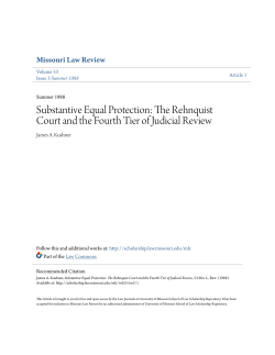 Substantive Equal Protection: The Rehnquist Court and the Fourth