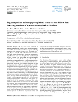 Fog composition at Baengnyeong Island in the eastern Yellow Sea