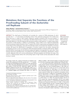 Mutations that Separate the Functions of the Proofreading Subunit of