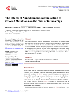 The Effects of Nanodiamonds at the Action of Colored Metal Ions on