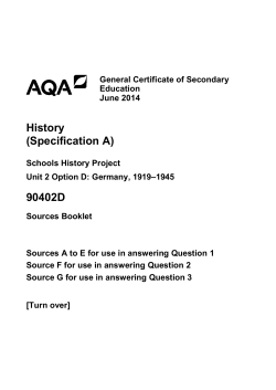 (D) Germany, 1919 - 1945 June 2014