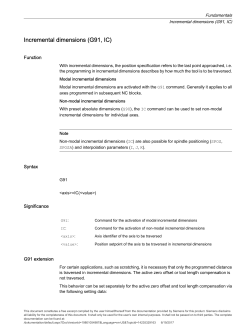 Incremental dimensions (G91, IC)