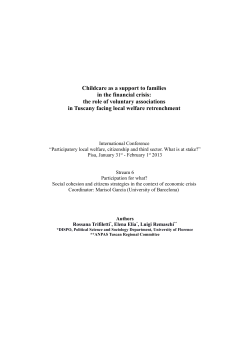 Childcare as a mean to sustain families within the European