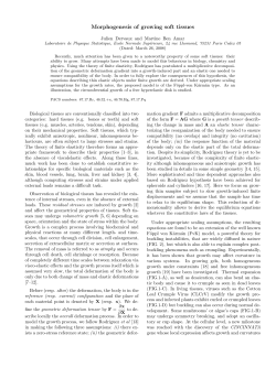 Morphogenesis of growing soft tissues