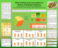 Effect of Whole Grain Consumption on Markers of Metabolic Syndrome