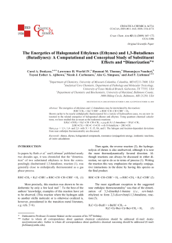 The Energetics of Halogenated Ethylenes (Ethynes) and 1,3