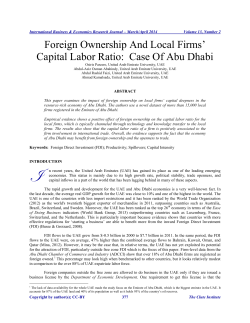 Foreign Ownership And Local Firms` Capital Labor Ratio: Case Of