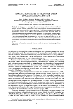 ranking documents in thesaurus-based boolean retrieval systems