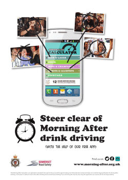 Steer clear of Morning After drink driving